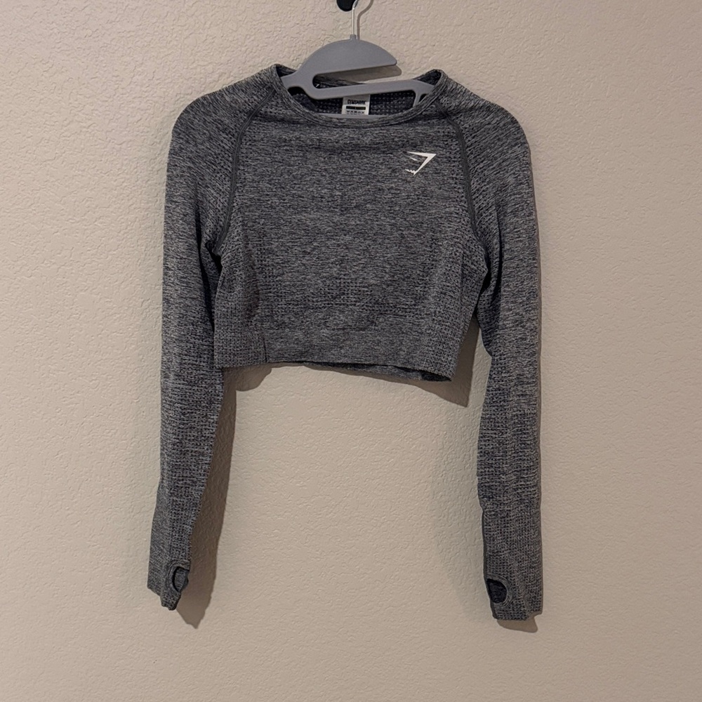 Gymshark Heathered Gray Crop Top